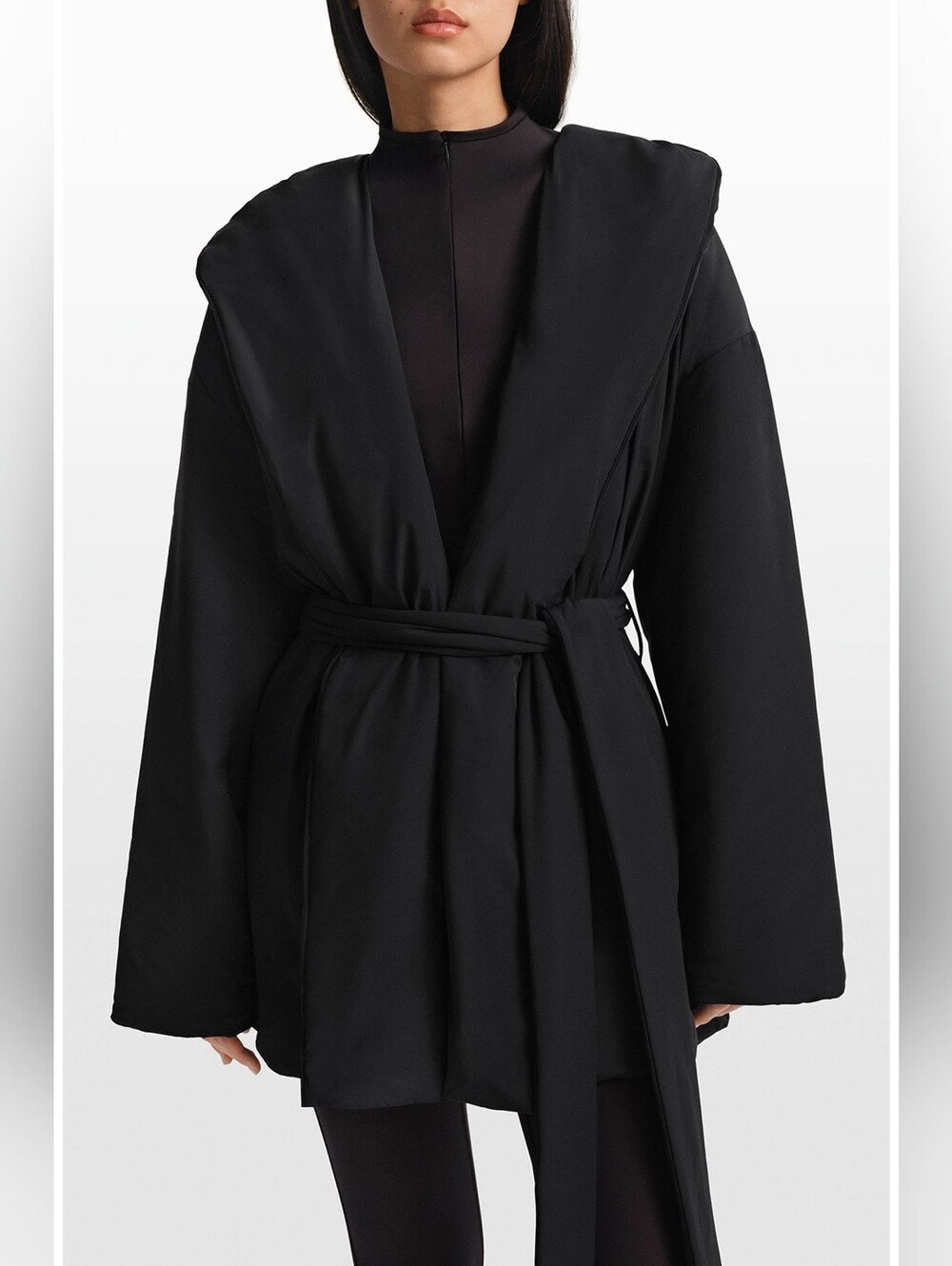 NikeSkims Woven Stretch Nylon Wrap Coat